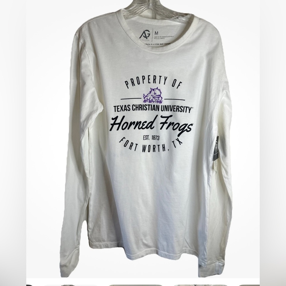 TCU Texas Christian‎ University Sz Medium Horned Frogs Long Sleeve Tee NWT